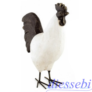Gallo Bianco - Nero 45cm Tono su Tono