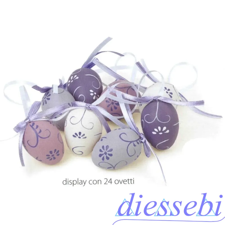 Box 24 Uova 4cm Tono su Tono (viola-bianco-lilla-rosa)