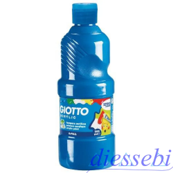 Tempera Acrilica 500ml Blu Primario Cyan 15 Giotto