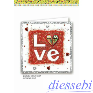 Biglietto Love Cromo NB