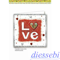 Biglietto Love Cromo NB