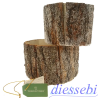 Set 2 Contenitore con Corteccia Innevato Tono su Tono