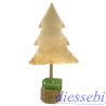 Albero - Stella con Base in Legno 30cm Tono su Tono