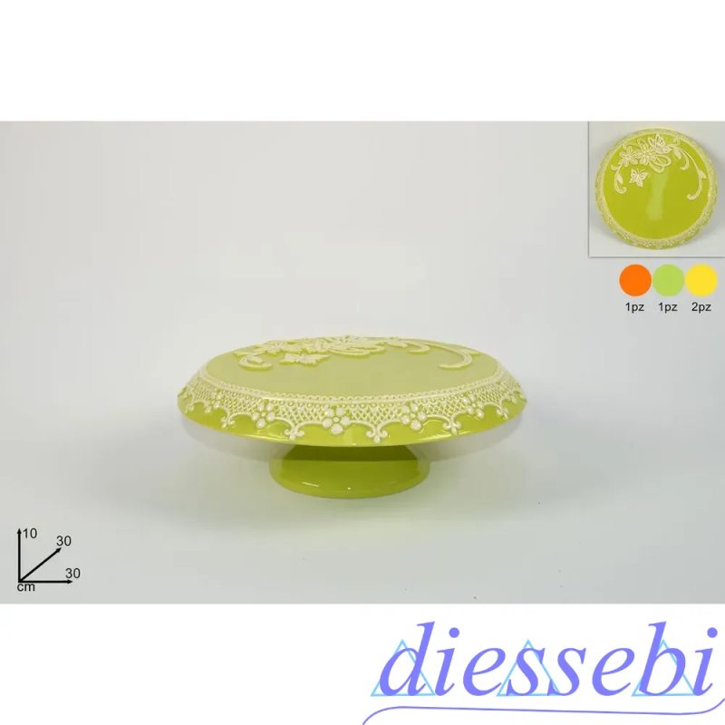 Alzatina 30cm con Farfalla e Merletto Due Esse