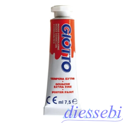 Colore Tempera 21ml Rosso Vermiglione Giotto