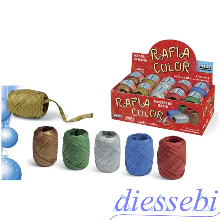 Nastro in Rafia 5mm x 10mt Colorato Niji