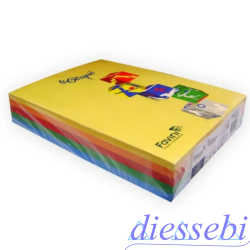 Risma A4 250 Fogli 160gr Multicolor 5 Colori Forti Le Cirque Favini