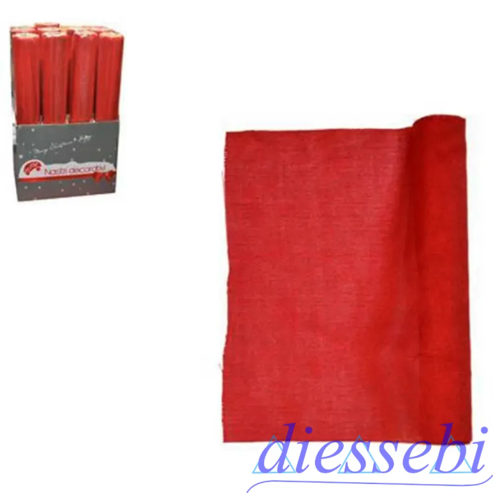 Nastro Decorativo - Rotolo Juta Rosso 36x270cm Due Esse
