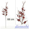 Rametto Bacche Rosse con Glitter 68cm Due Esse
