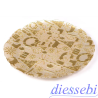 Piatto in Vetro Natalizio Bianco con particolari in oro