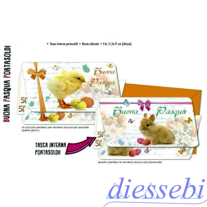 Biglietto Buona Pasqua Portasoldi