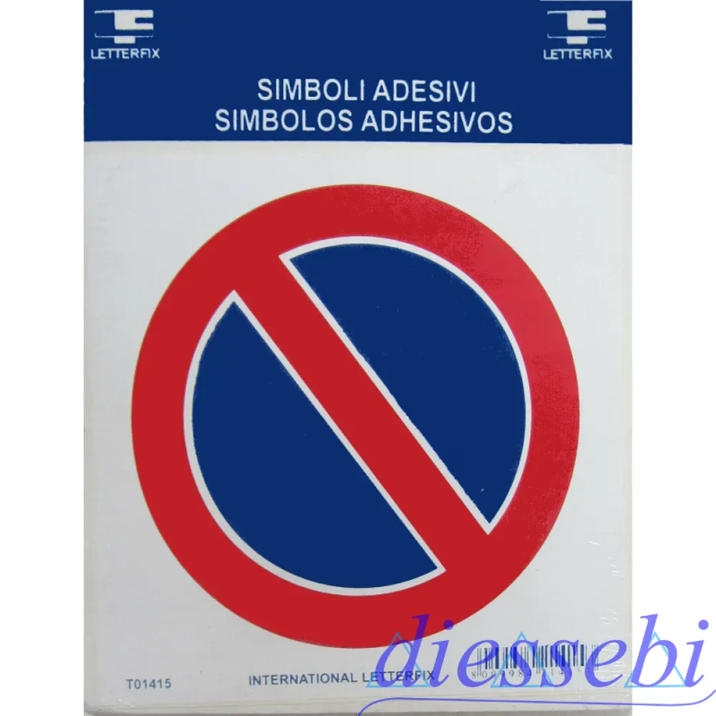 Cartello Divieto di Sosta Adesivo 16x16cm Letterfix CWR