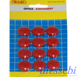 Blister 12 Magneti Rosso per Lavagna