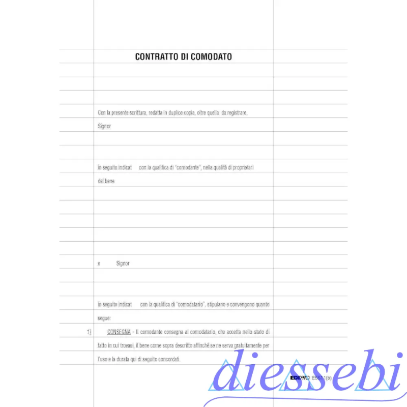 Contratto di Comodato