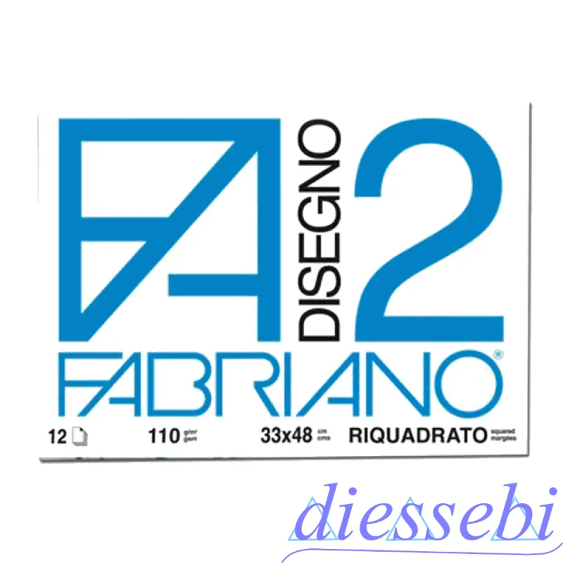 Album da Disegno Riquadrato 33x48cm 12fg F2 Fabriano