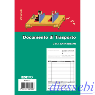 Blocco D.d.T. Documento di Trasporto A5 3 copie autoricalcante EdiPro