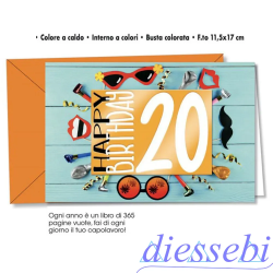 Biglietto Compleanno 20 Anni
