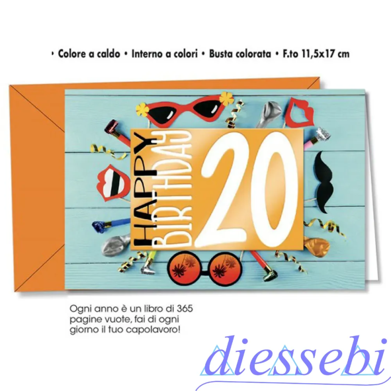 Biglietto Compleanno 20 Anni