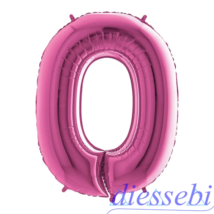Mylar Mini Numero 0 Fucsia 35cm