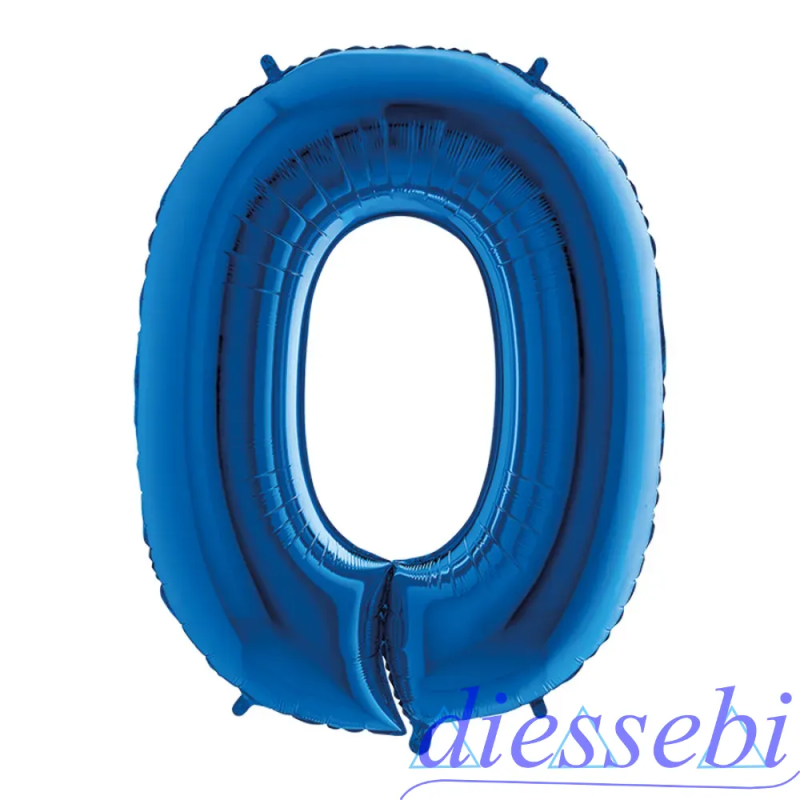 Mylar Mini Numero 0 Blu 35cm
