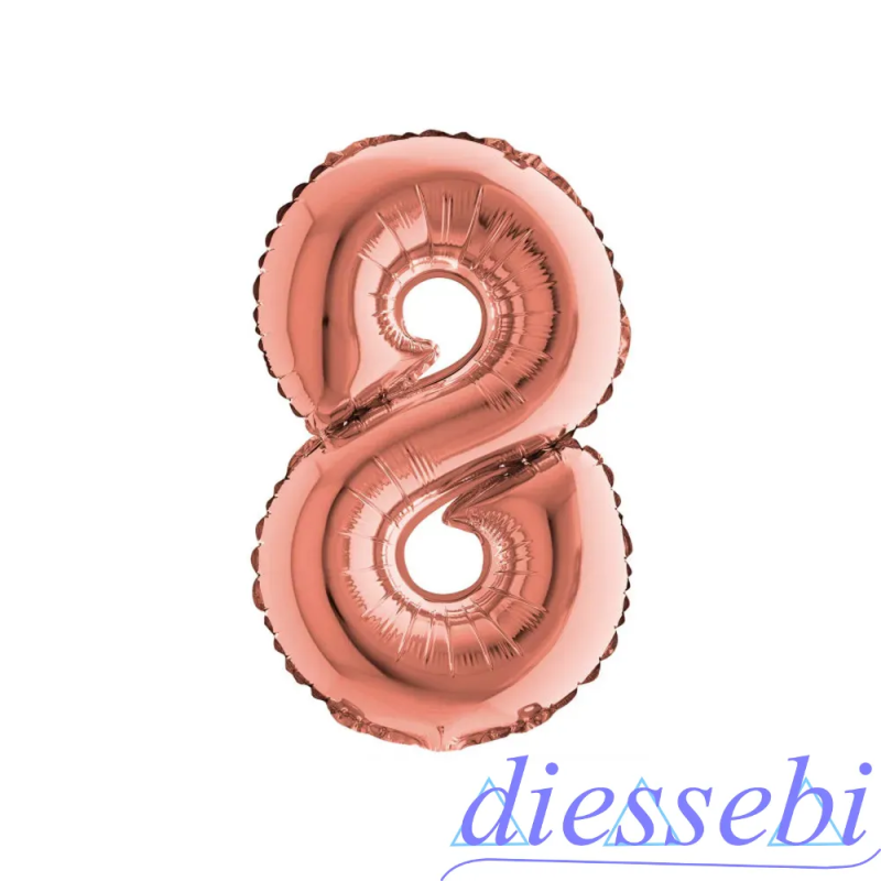Mylar Mini Numero 8 Oro Rosa 35cm
