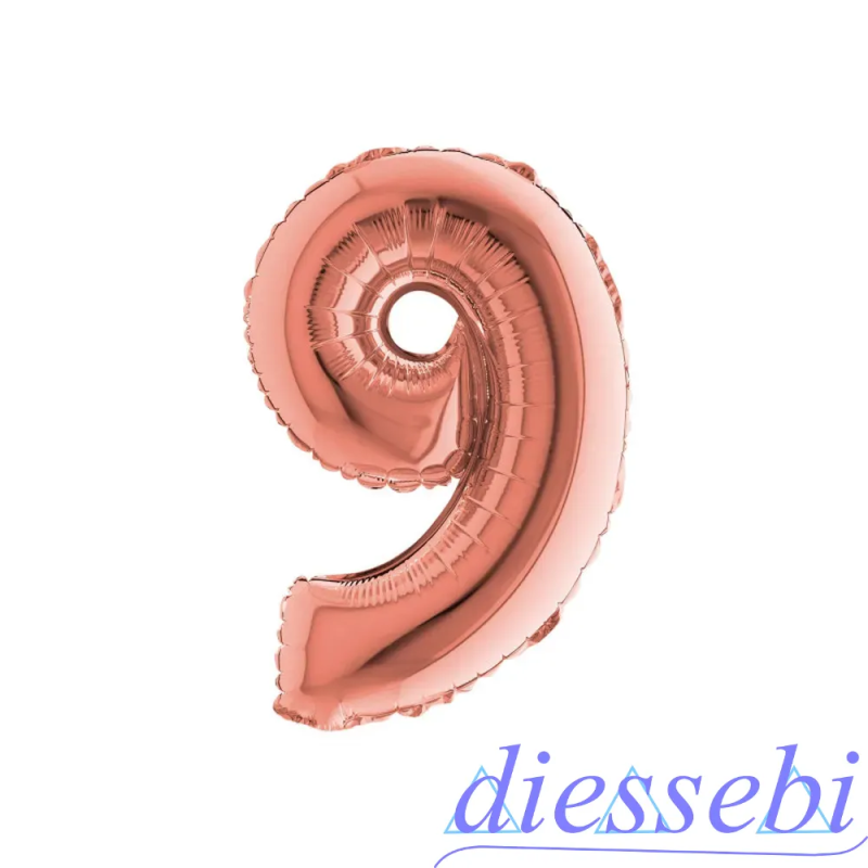 Mylar Mini Numero 9 Oro Rosa 35cm