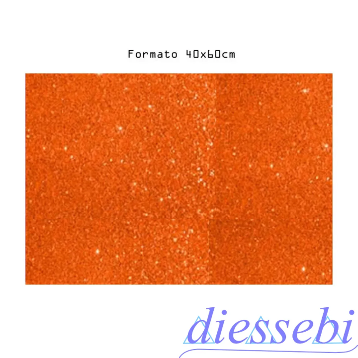 Gomma Eva Arancione Glitter