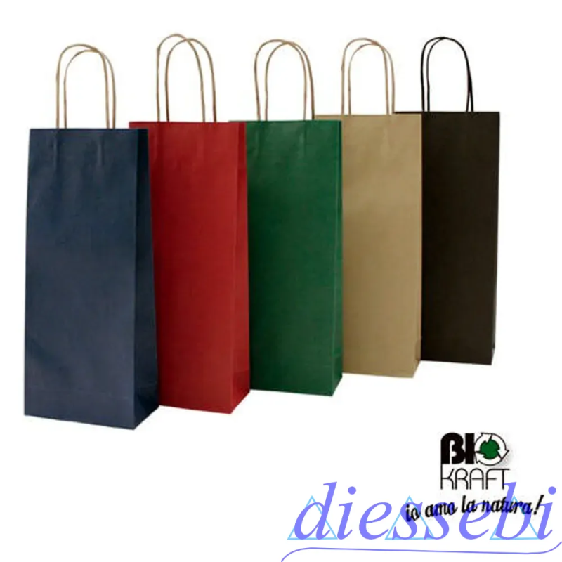 Shopper Portabottiglia Blu
