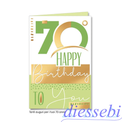 Biglietto 70 Anni Happy Birthday To You
