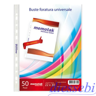 Confezione Buste Trasparenti con Foratura Alto Spessore