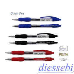 Penna Gel a Scatto Blu Wiler