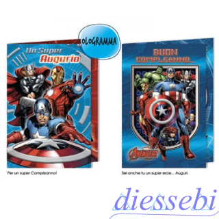 Biglietto Compleanno Avengers