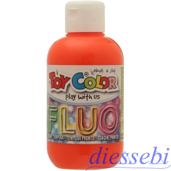 Tempera Pronta 250ml Arancione Fluo