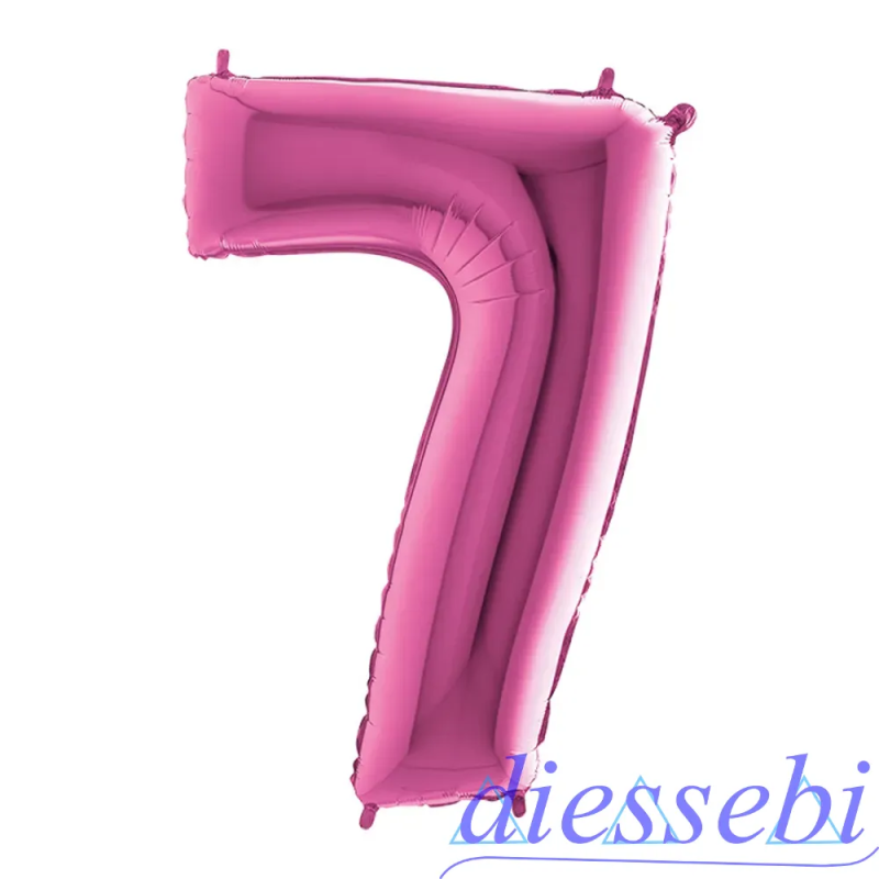 Mylar Mini Numero 7 Fucsia 35cm