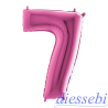 Mylar Mini Numero 7 Fucsia 35cm