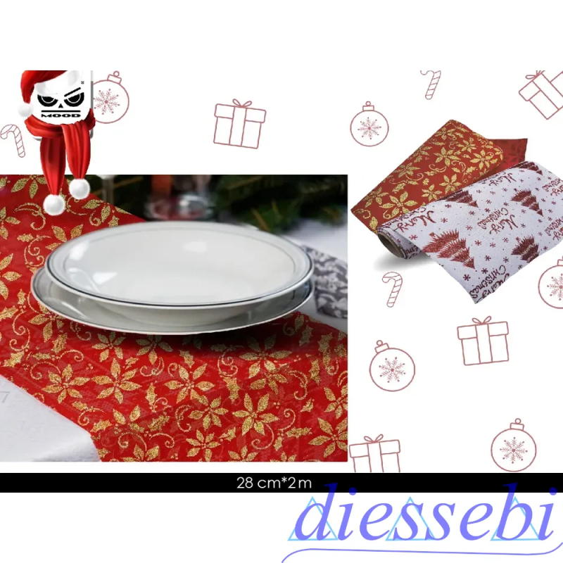 Runner in Tessuto con Decorazione