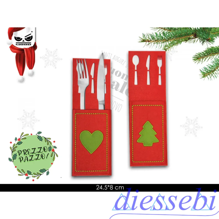 Portaposate Natale in Feltro