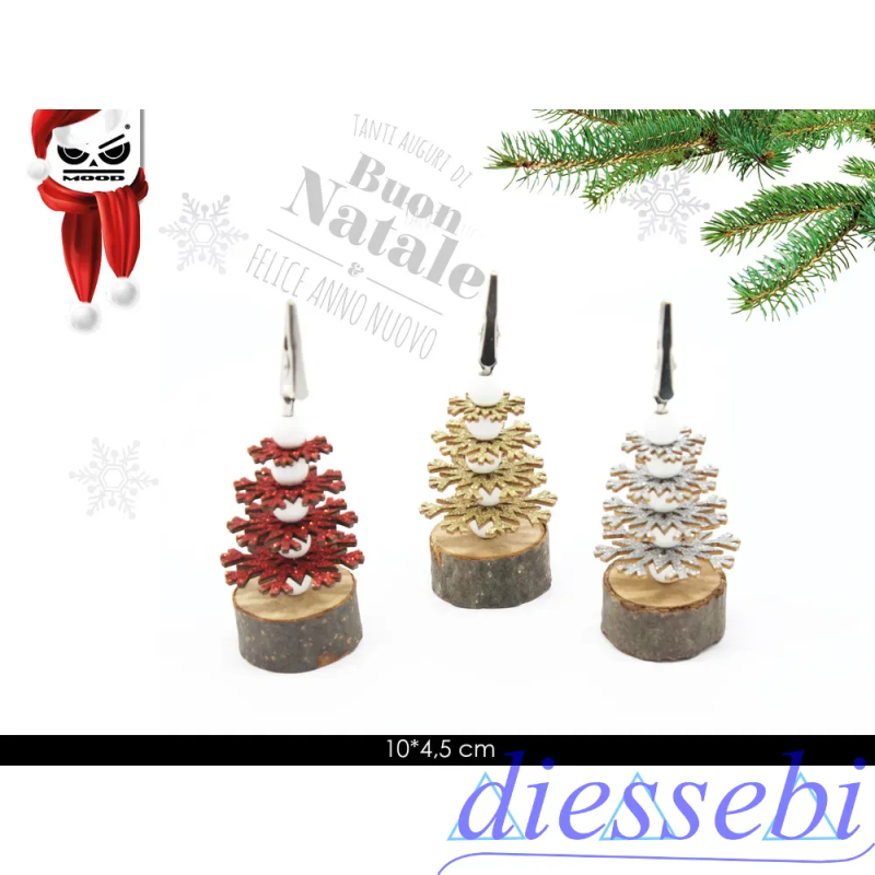 Segnaposto Fiocco di Neve in Legno