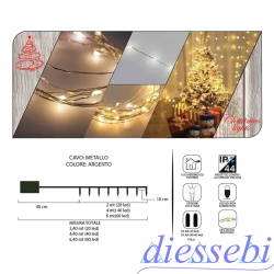 Catena Luminosa 20 Led Bianco Freddo