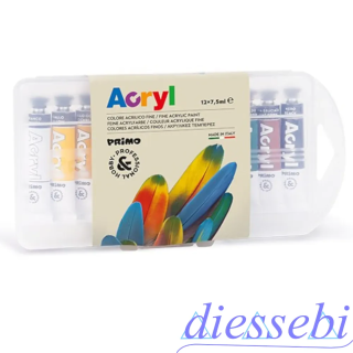 Confezione 12 Tempera Acrilica 7.5ml CMP Primo