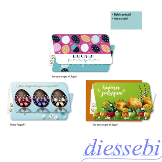 Biglietto Portasoldi Pasqua Uovo di Cioccolato