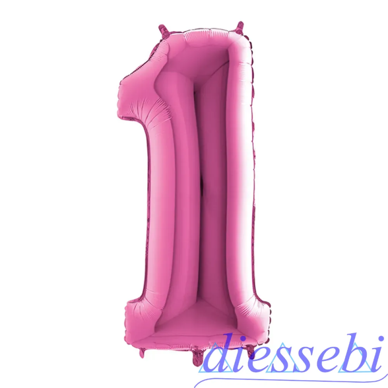 Mylar Mini Numero 1 Fucsia 35cm
