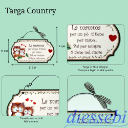 Targhetta Mamma Gufetti Dekori