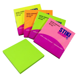 Fogli Rimovibili Giallo Fluo 75x75mm