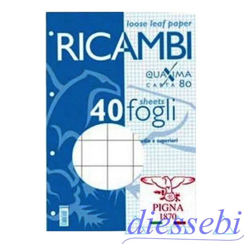 Ricambi A4 10mm 50 fogli Bianchi Pigna