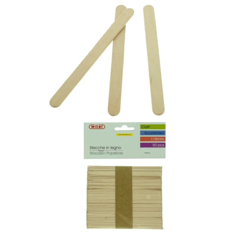 Confezione 50 Stecche Gelato 1x11.5cm Wiler