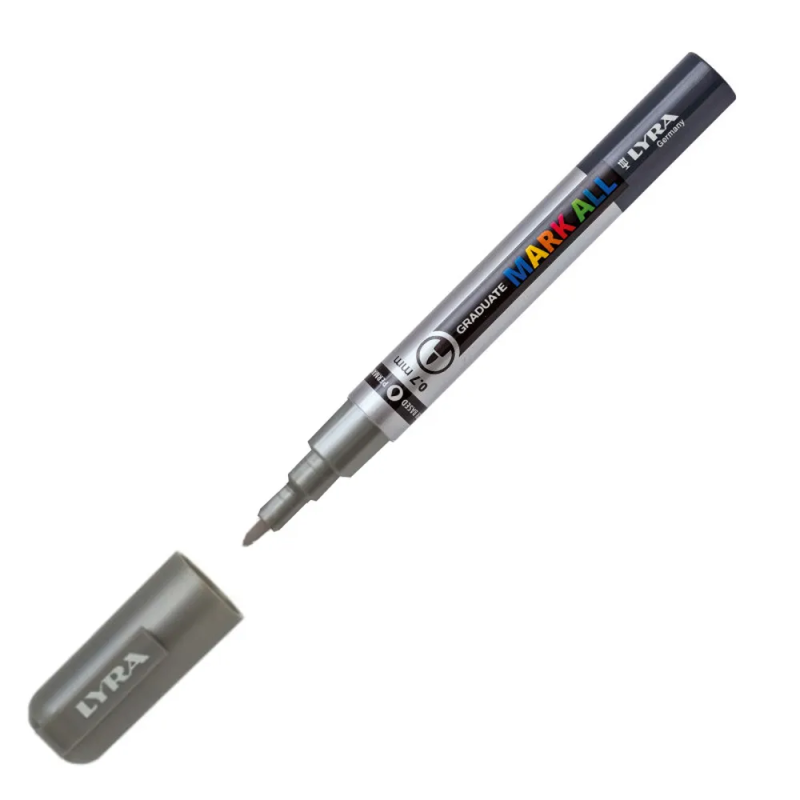 Marcatore Mark All Argento Punta XS 0.7mm