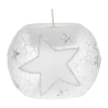 Sfera Tealight Stelle Argento 8cm Bagutta 02