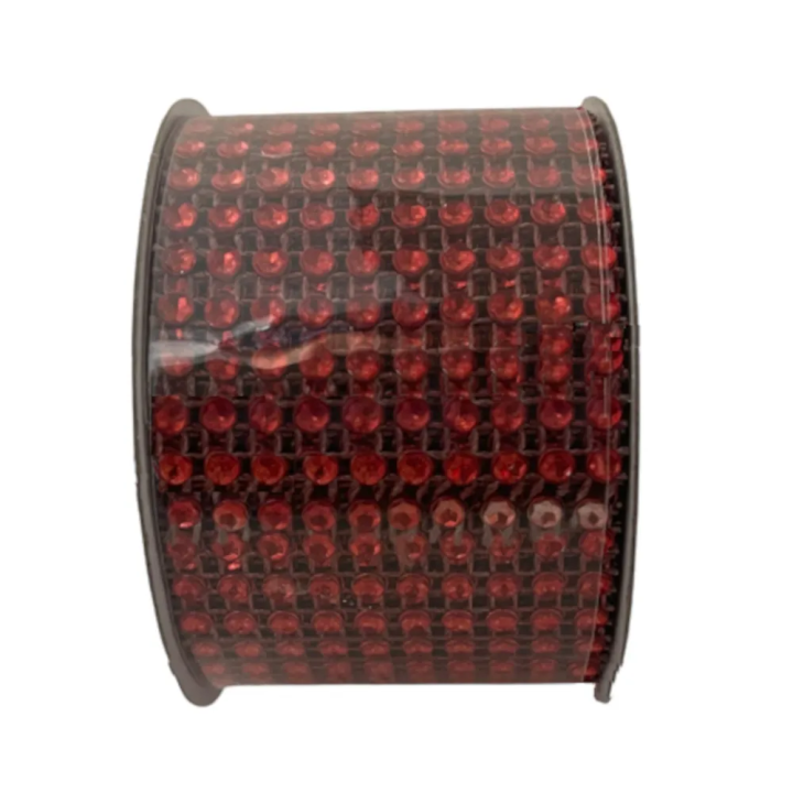 Nastro Decorativo Rosso con Strasse