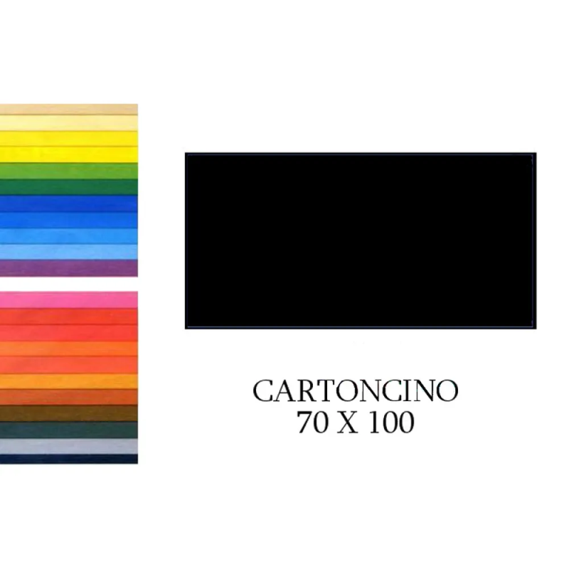 Cartoncino 50x70cm 220gr Nero Fabriano ElleErre
